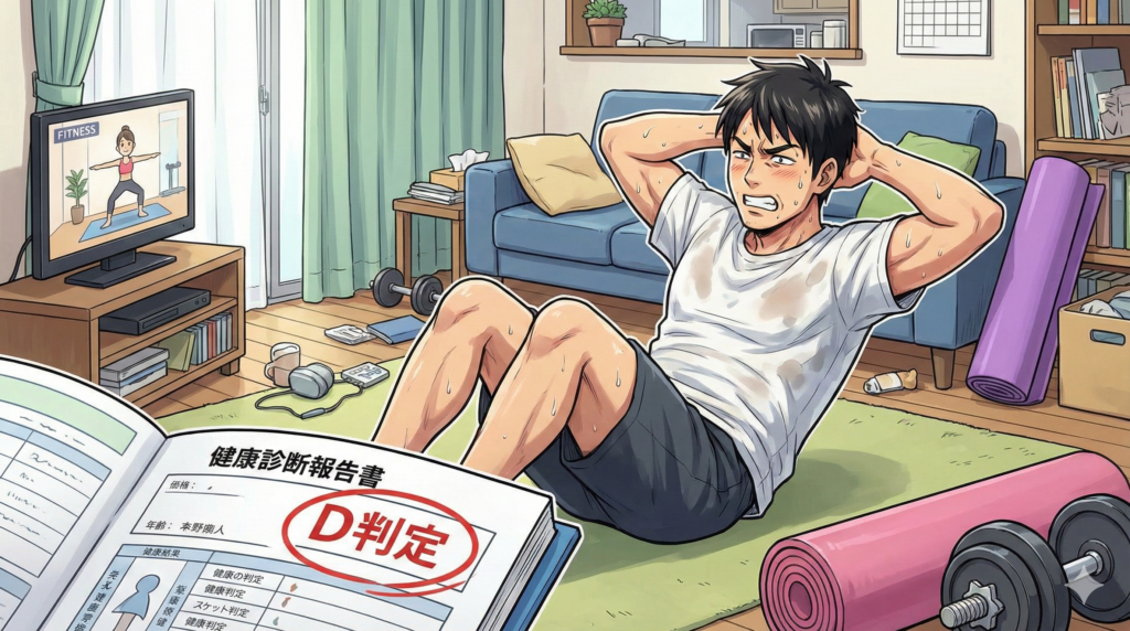 俺が自宅筋トレを始めたきっかけ──健康診断の「D判定」