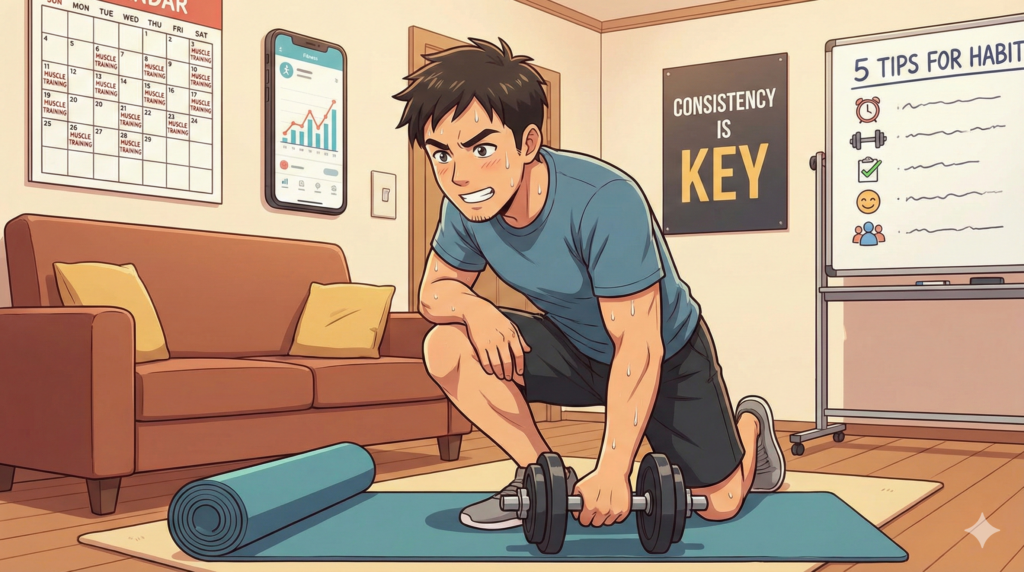 自宅筋トレを「習慣」に変える5つのコツ
