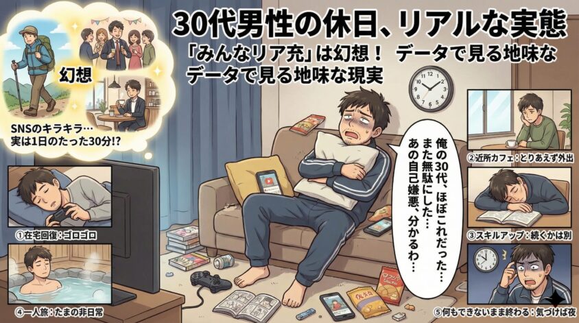 30代男性の休日、リアルな実態はどうなっているか