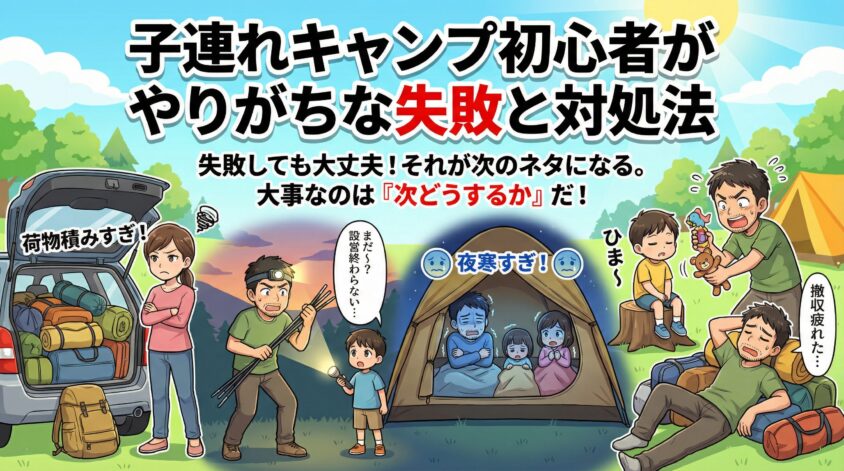 子連れキャンプ初心者がやりがちな失敗5選と対処法