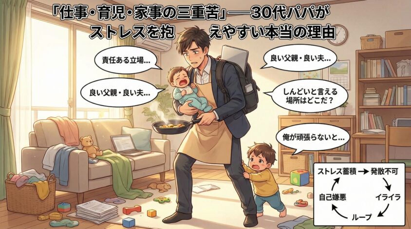 「仕事・育児・家事の三重苦」——30代パパがストレスを抱えやすい本当の理由