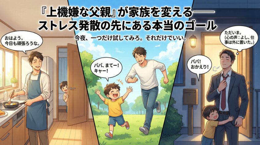 「上機嫌な父親」が家族を変える——ストレス発散の先にある本当のゴール