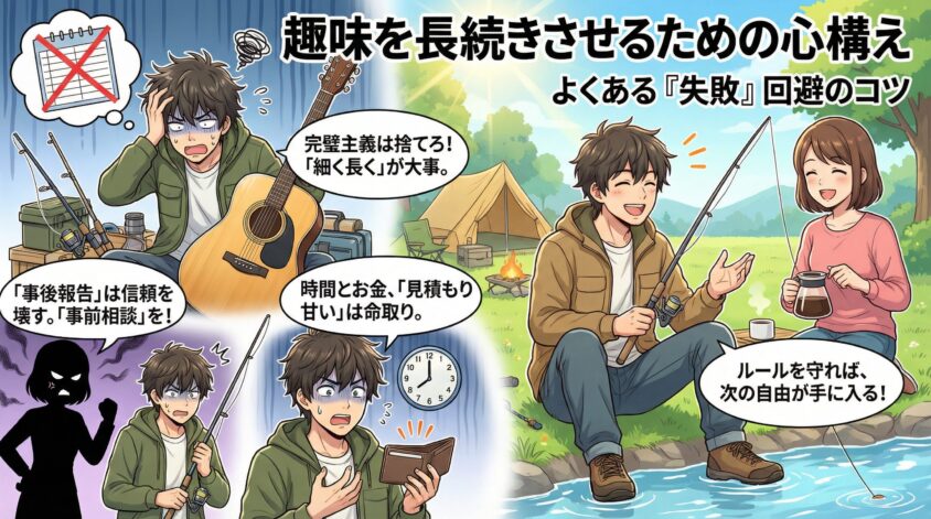よくある失敗パターンと、趣味を長続きさせるための心構え