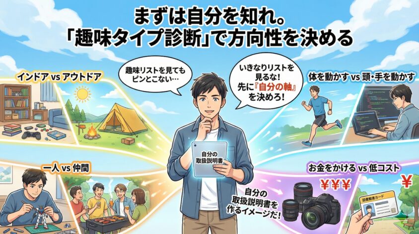まずは自分を知れ。「趣味タイプ診断」で方向性を決める
