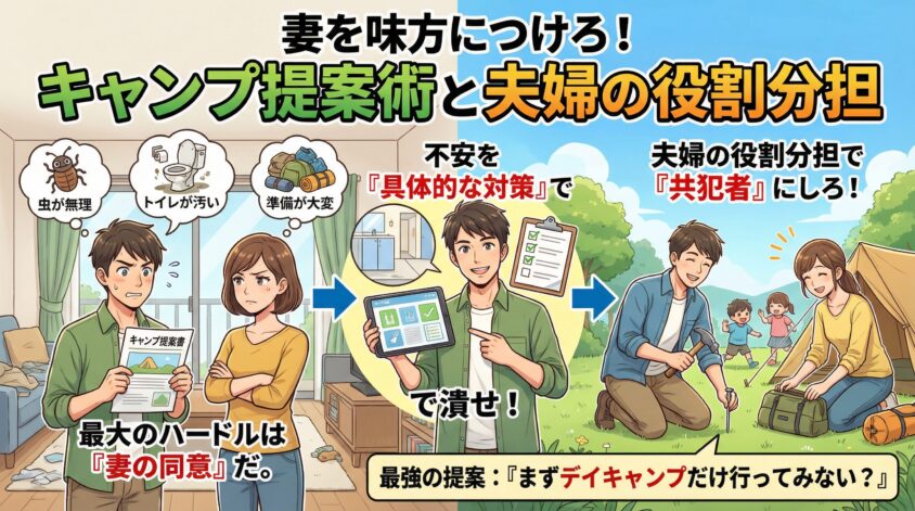 妻を味方につけろ！キャンプ提案術と夫婦の役割分担