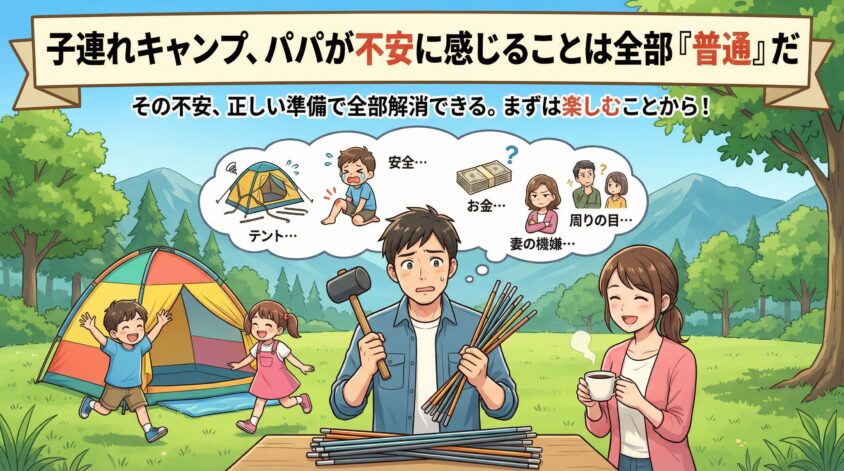 子連れキャンプ、パパが不安に感じることは全部「普通」だ