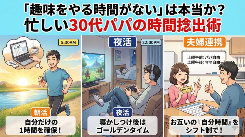 「趣味をやる時間がない」は本当か?忙しい30代パパの時間捻出術