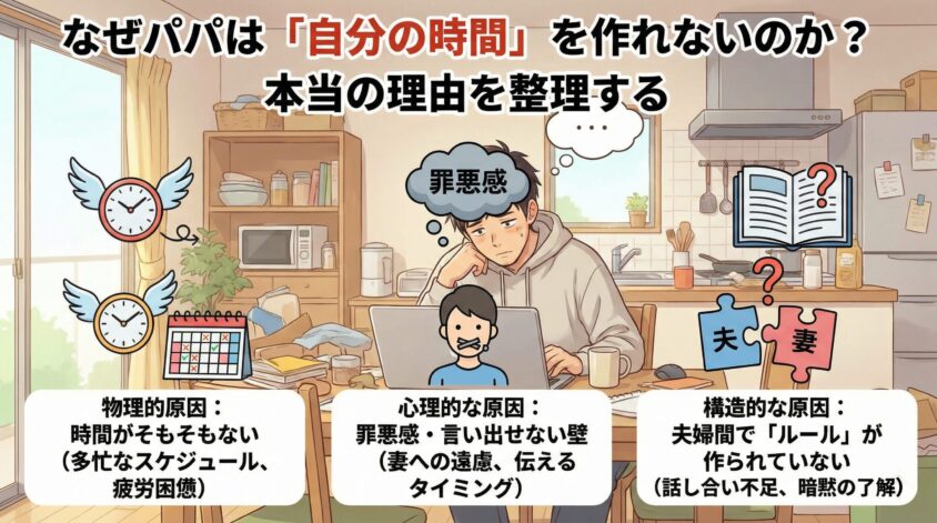 なぜパパは「自分の時間」を作れないのか？本当の理由を整理する