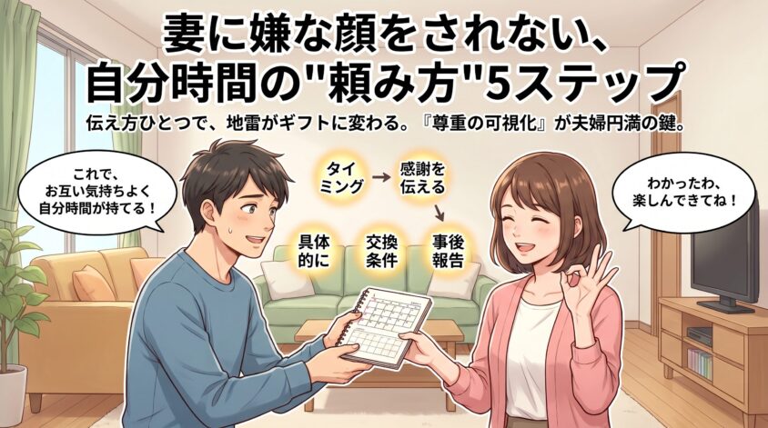 妻に嫌な顔をされない、自分時間の"頼み方"5ステップ