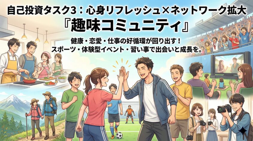 自己投資タスク3：心身リフレッシュ×ネットワーク拡大「趣味コミュニティ」