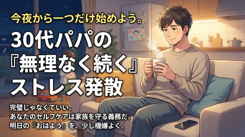 まとめ:今夜から一つだけ始めよう——30代パパが「無理なく続けられる」ストレス発散のコツ