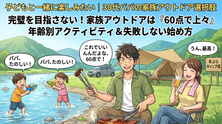 子どもと一緒に楽しみたい｜30代パパの家族アウトドア選択肢