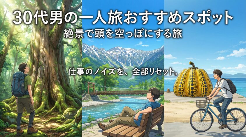 30代男の一人旅おすすめスポット|絶景で頭を空っぽにする旅