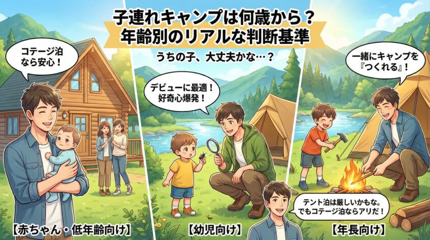 子連れキャンプは何歳から？年齢別のリアルな判断基準