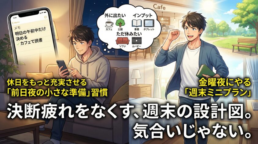 休日をもっと充実させる「前日夜の小さな準備」習慣