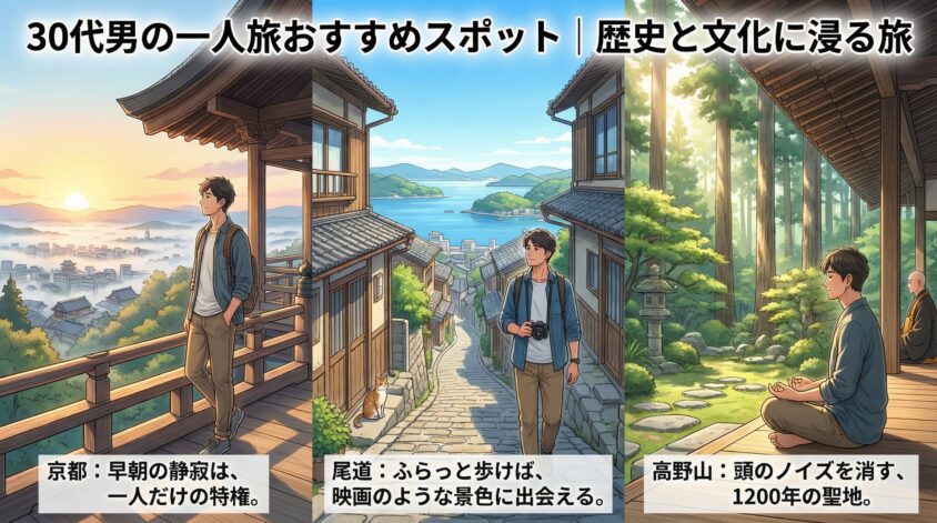 30代男の一人旅おすすめスポット|歴史と文化に浸る旅
