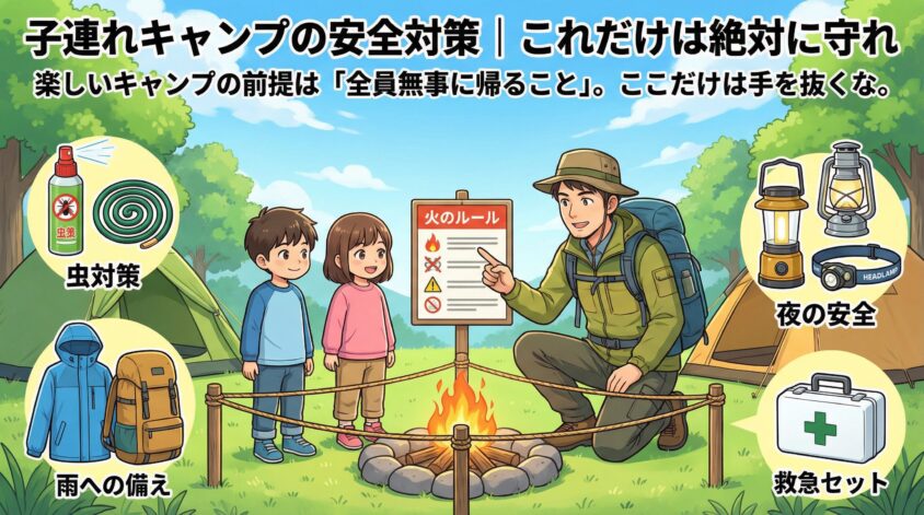 子連れキャンプの安全対策｜これだけは絶対に守れ