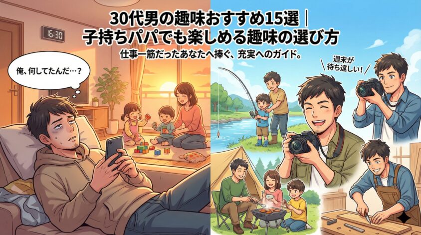 30代男の趣味おすすめ15選|子持ちパパでも楽しめる趣味の選び方