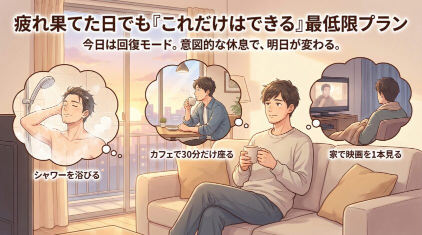 疲れ果てた日でも「これだけはできる」最低限プラン
