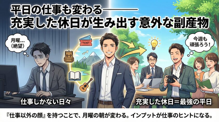 平日の仕事も変わる——充実した休日が生み出す意外な副産物