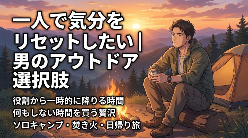 一人で気分をリセットしたい｜30代男のアウトドア選択肢