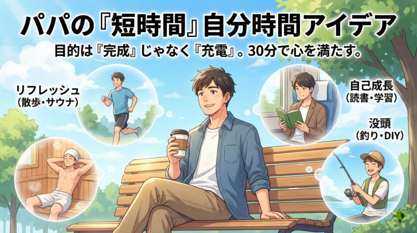 趣味・目的別｜パパの「短時間でできる自分時間」の使い方アイデア