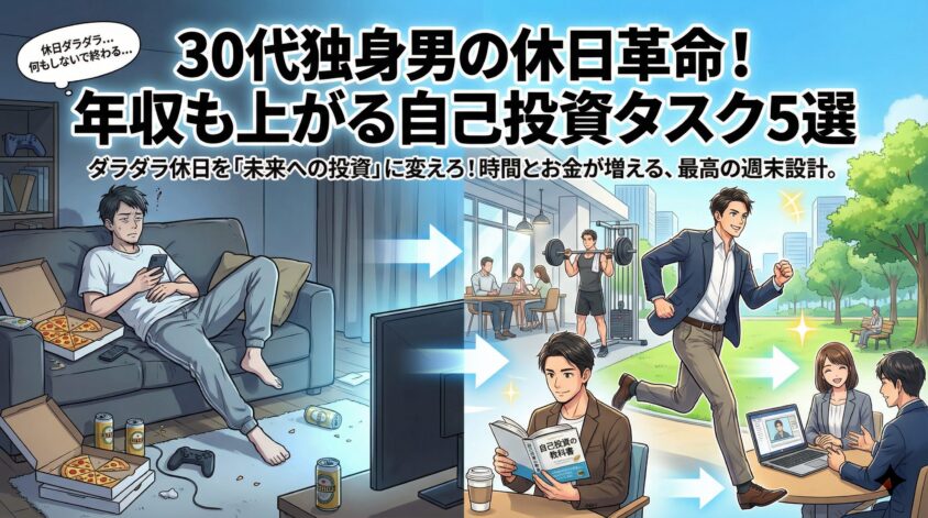 30代独身男の休日革命！年収も上がる自己投資タスク5選