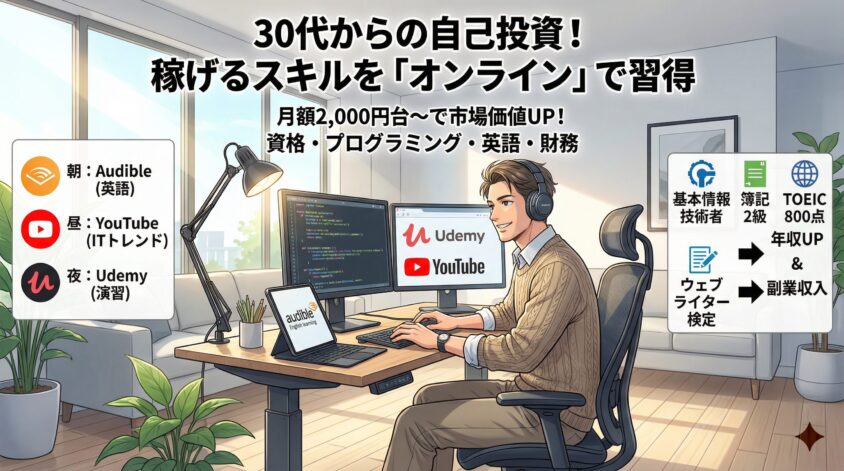 自己投資タスク1：稼げるスキルを学ぶ「オンライン資格＆プログラミング」