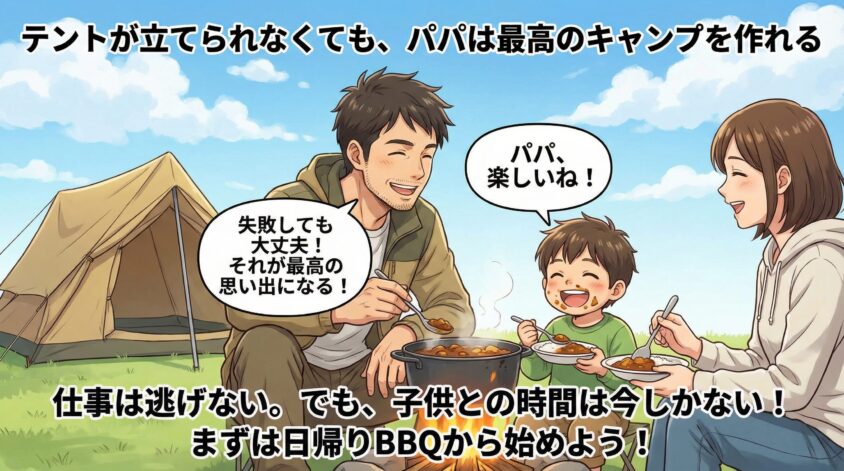 まとめ｜テントが立てられなくても、パパは最高のキャンプを作れる