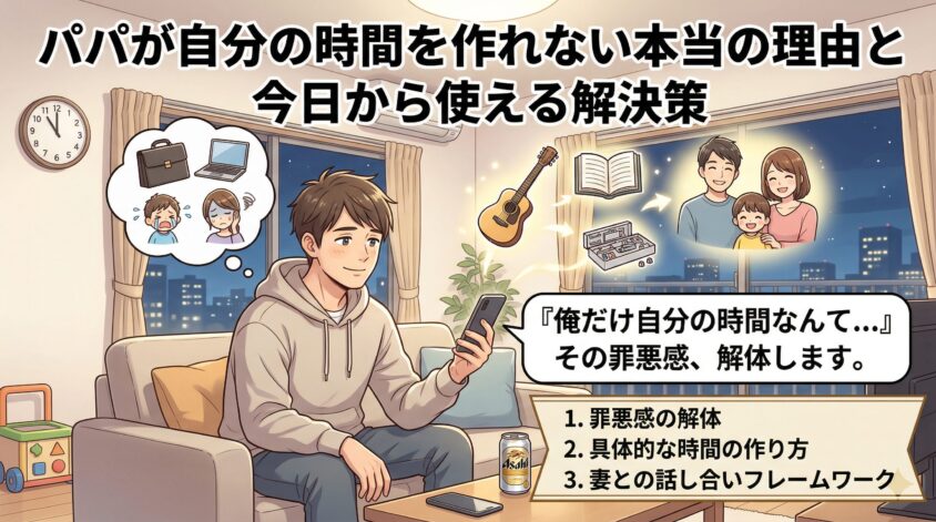 パパが自分の時間を作れない本当の理由と今日から使える解決策