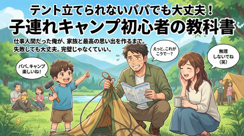 テント立てられないパパでも大丈夫！子連れキャンプ初心者の教科書