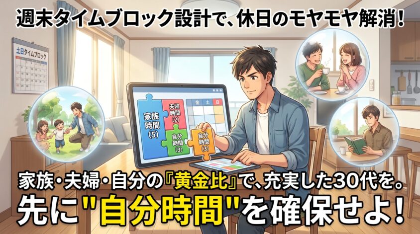 休日を「家族時間・夫婦時間・自分時間」に配分する週末タイムブロック設計